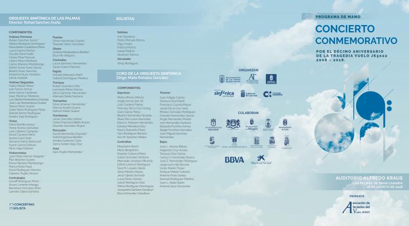 Pagina 2 del Programa del concierto Conmemorativo Pagina 2 del Programa del concierto Conmemorativo